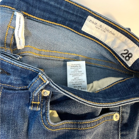 Rag & Bone Cate Mid-Rise Stretch Ankle Jean in Cuff 28 - Picture 4 of 6